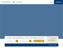 Tablet Screenshot of hotelnavarra.com
